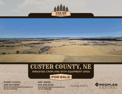 Listing #19213 - 136.85 acres in Custer County, NE